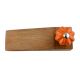 Orange Crackle Melon Ceramic Wooden Door Stopper